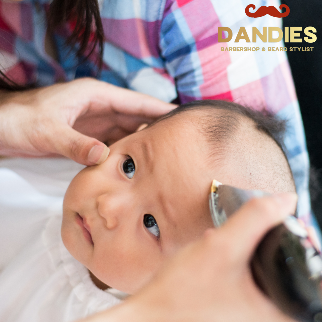 Gentle Infants haircut at Dandies Barber Campbell